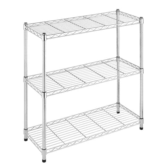 Whitmor 3-Tier Supreme Wide Chrome Shelves